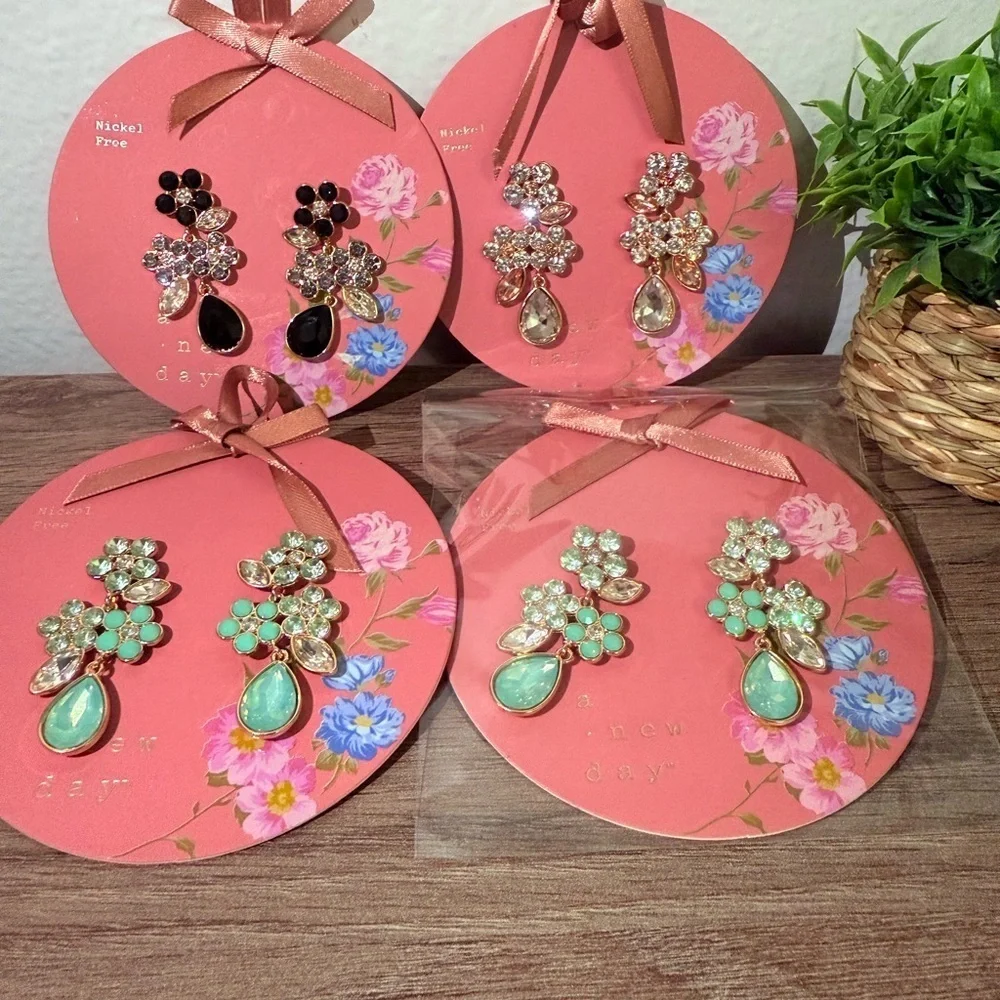 A New Day Floral Gemstone Earrings